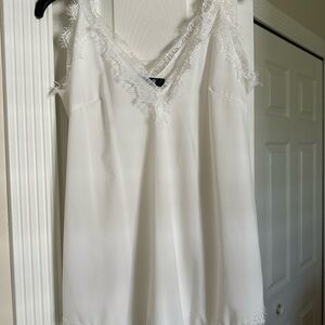 CBR White Lace Trim Blouse